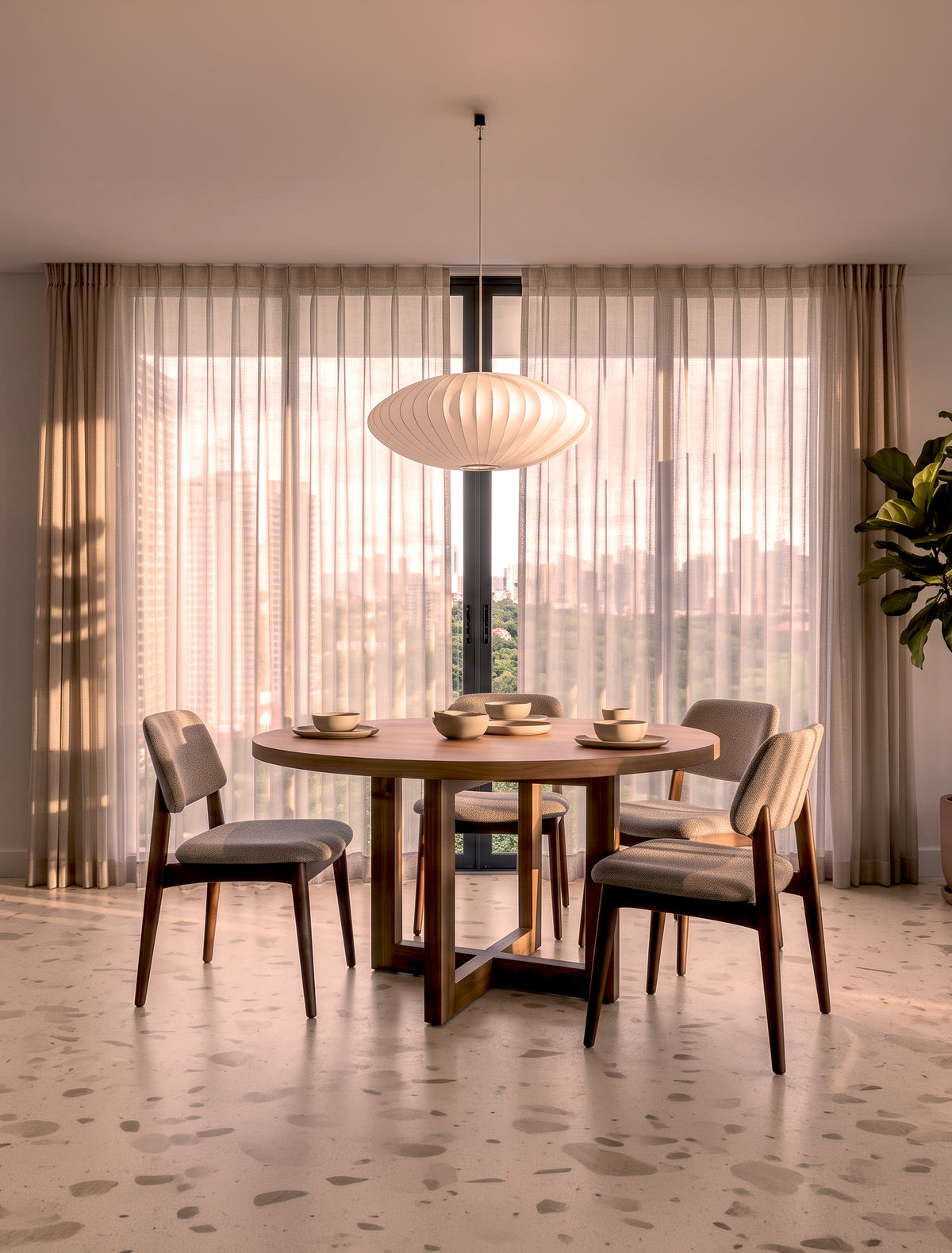 Square Round Table